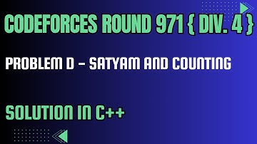 Codeforces Round 971 Problem D. Satyam and Counting Full Solution In C++