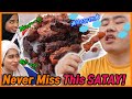 Best Chicken Satay Famous Malaysia Street Food Korean Mukbang Reaction