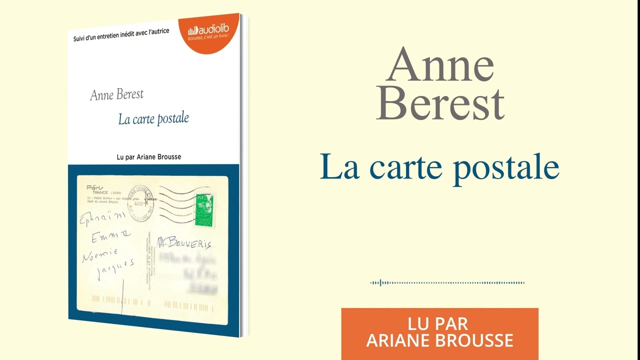 "La carte postale" d'Anne Berest lu par Ariane Brousse I Livre audio ...