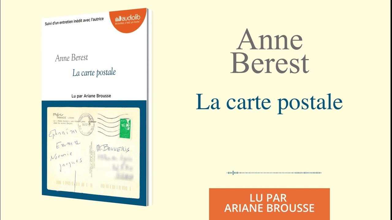 La Carte Postale Anne Berest Occasion "La carte postale" d'Anne Berest lu par Ariane Brousse I Livre audio