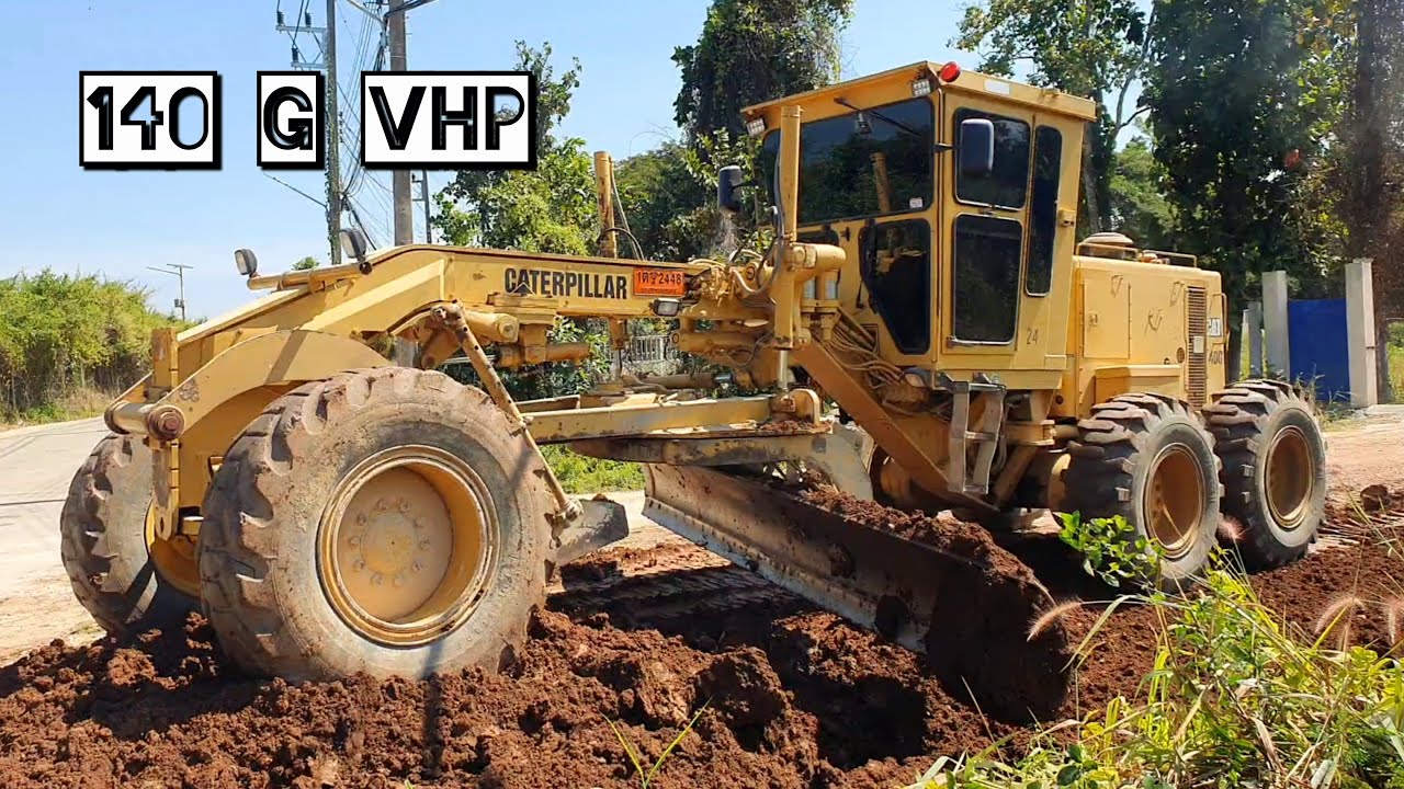 เสียงหวานเจี๊ยบ 🔰🔰🔰 รถเกรดเดอร์ CAT 140G VHP ปรับระดับทำถนนเนียนกริ๊บ ...
