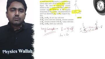 A small mass \( m \) is attached to a massless string whose other e...