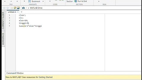 TUTORIAL MEMBUAT PROGRAM LUAS SEGITIGA DENGAN MATLAB ONLINE TANPA DOWNLOAD