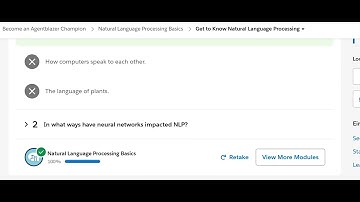 Natural Language processing basics || Trailhead Quick quiz solutions