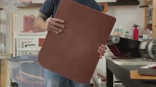 Using A Weaver Wood Roller To Burnish Briefcase Flap Edges