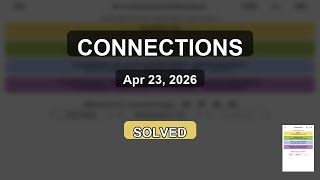 Connections: Perfect Game - Zero Mistakes (Apr 23)
