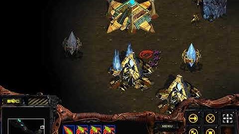 StarCraft: Brood War - 1 Zerg vs 1 Protoss ( 1 Computer vs 1 Computer ) - Map: (4) The Highway