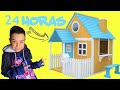 24 HORAS ¡¡EN MI CASITA DE MADERA!! con mi hermano PEQUEÑO