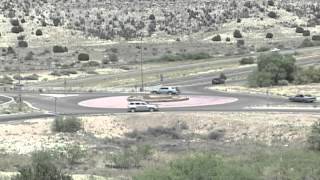 Roundabout at Interchange with Large Truck Apron