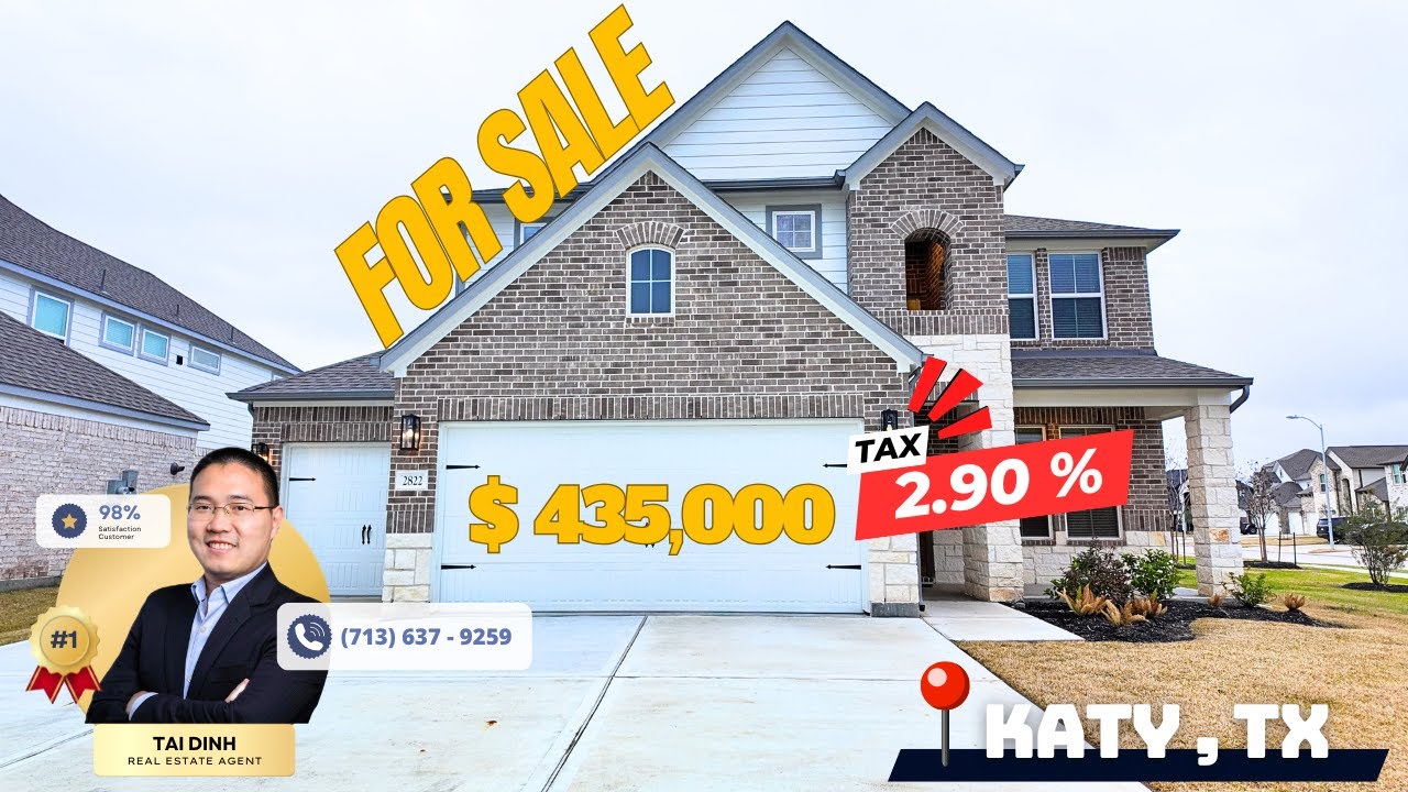 [003-25] MUA NHÀ MỚI - THUẾ CHỈ 2.9% - GIẢM GẦN $30K - NGAY TRUNG TÂM KATY, TEXAS