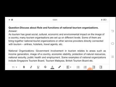 Role Of National Tourism Organizations In Tourism Development