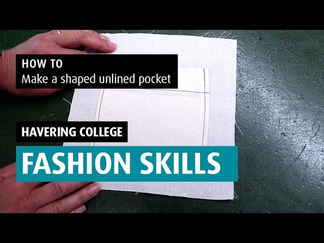 HOW TO: Make and attach a shaped unlined pocket 