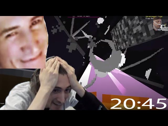 xQc beats Forsen's Minecraft speedrun record (20:05) : r/LivestreamFail