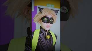 Super Cat Noir became Wednesday's boyfriend for 24 hours! #trending #funny #wednesday