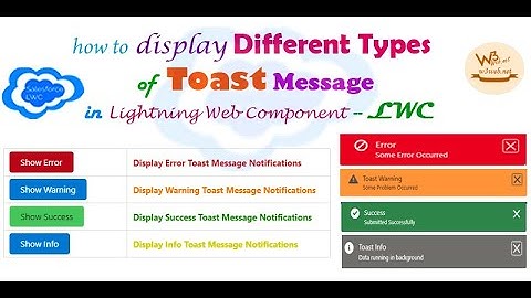 How to display different types of toast message in Salesforce Lightning Web Component --  LWC