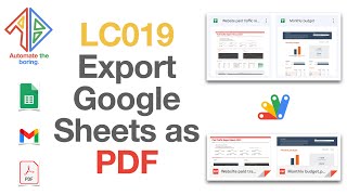 LC019 Export Google Sheets as PDF with Apps Script