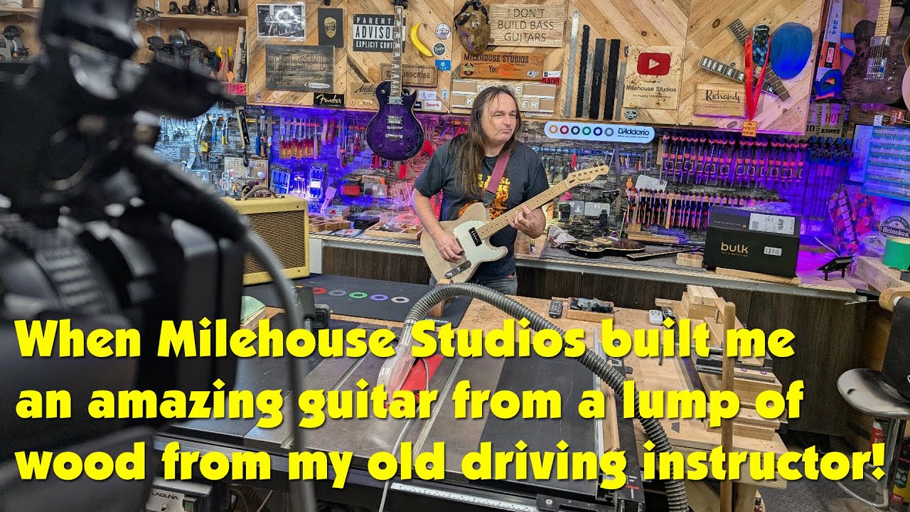 Когда Milehouse Studios построили для меня потрясающую гитару из куска дерева, который мне подари...