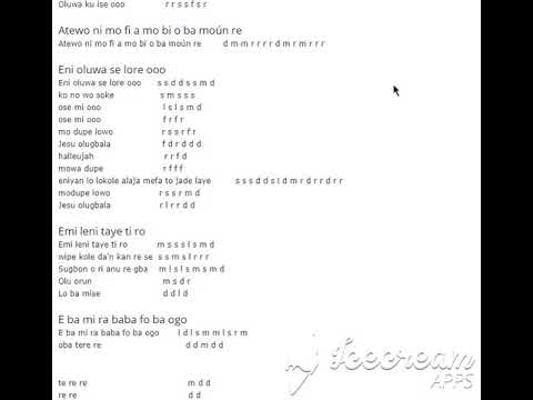 Tonic solfa of Ten(10)Yoruba Praise songs