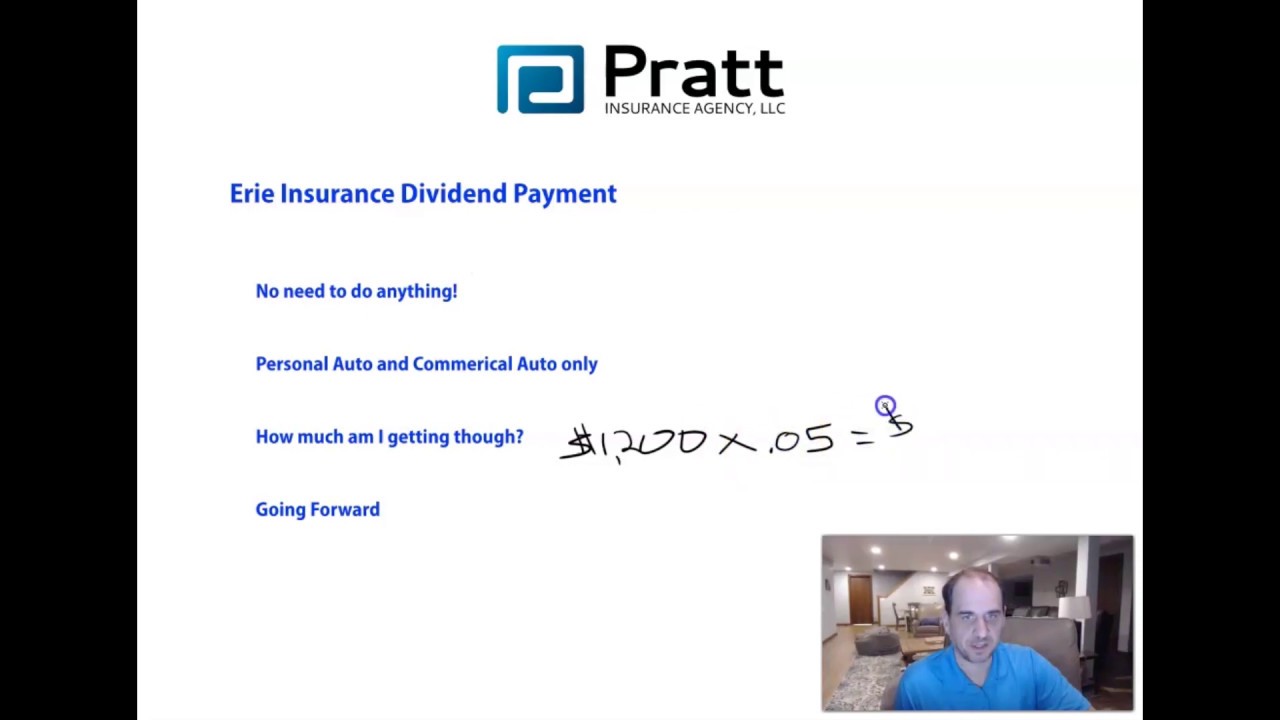 Erie Insurance auto dividend explained YouTube