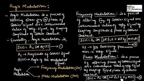 CT#21 Introduction to angle modulation & basic definitions || EC Academy