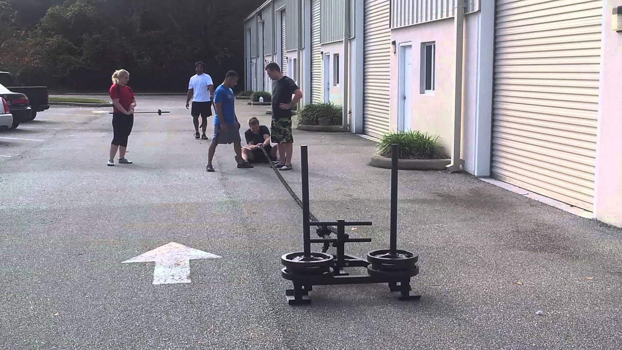 Hand over hand sled pull YouTube