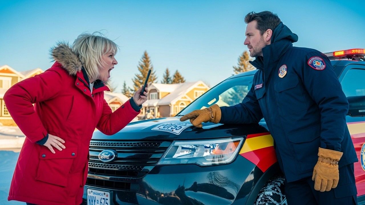 HOA Karen Called Cops On My Snow Chains, Panicked At My Emergency Vehicle Plates!