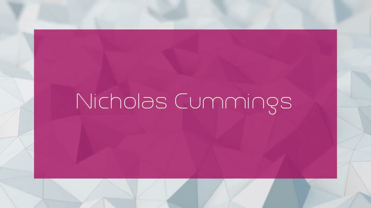 Nicholas Cummings - appearance