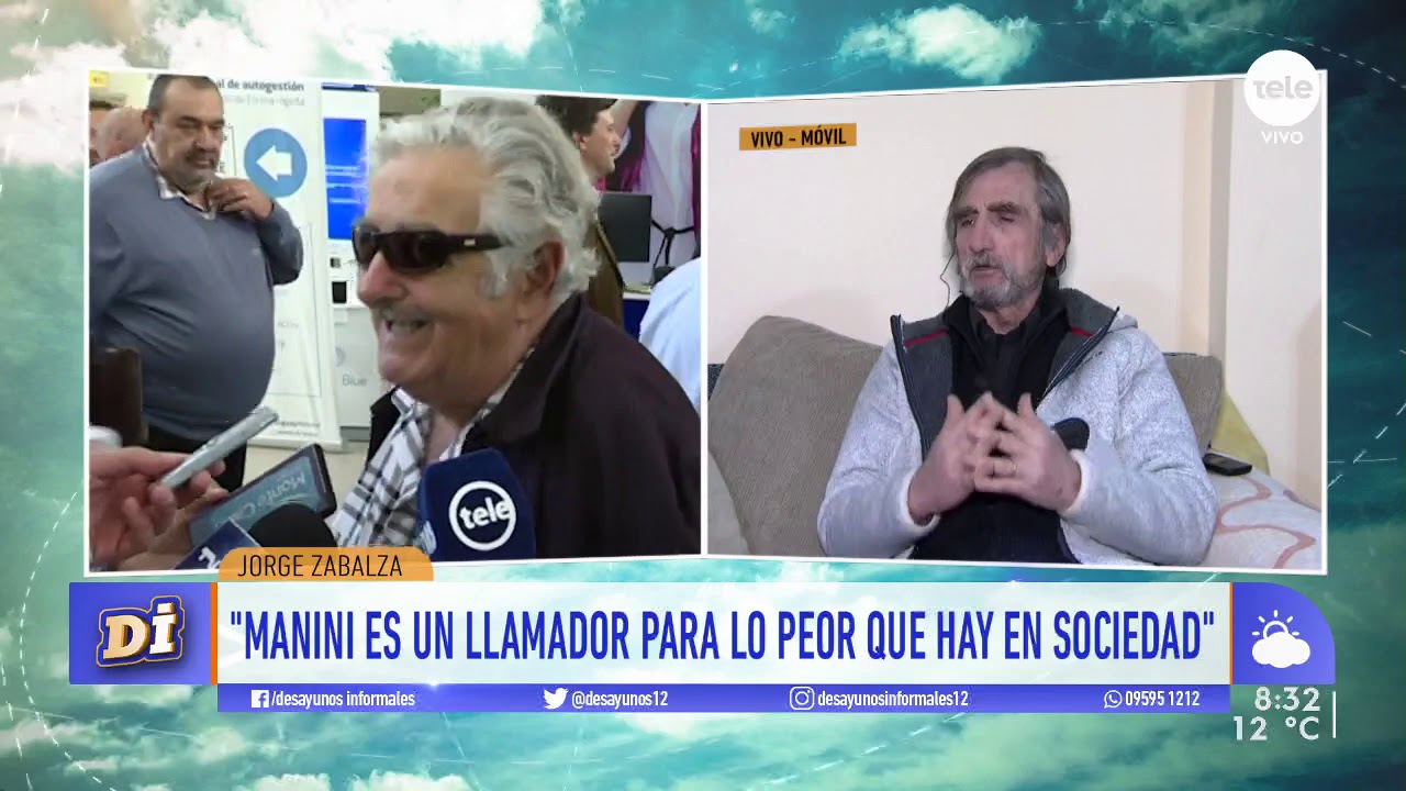 Jorge Zabalza: "No descarto que Manini Ríos y Radaelli hayan acordado algo con Mujica"