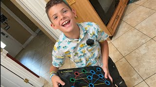 Family Fitness Fun Dad & Kids Unbox And Use The Pushup Board