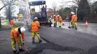 Resurfacing the Road, Road Construction  Machines, Repair Road, Asphalting