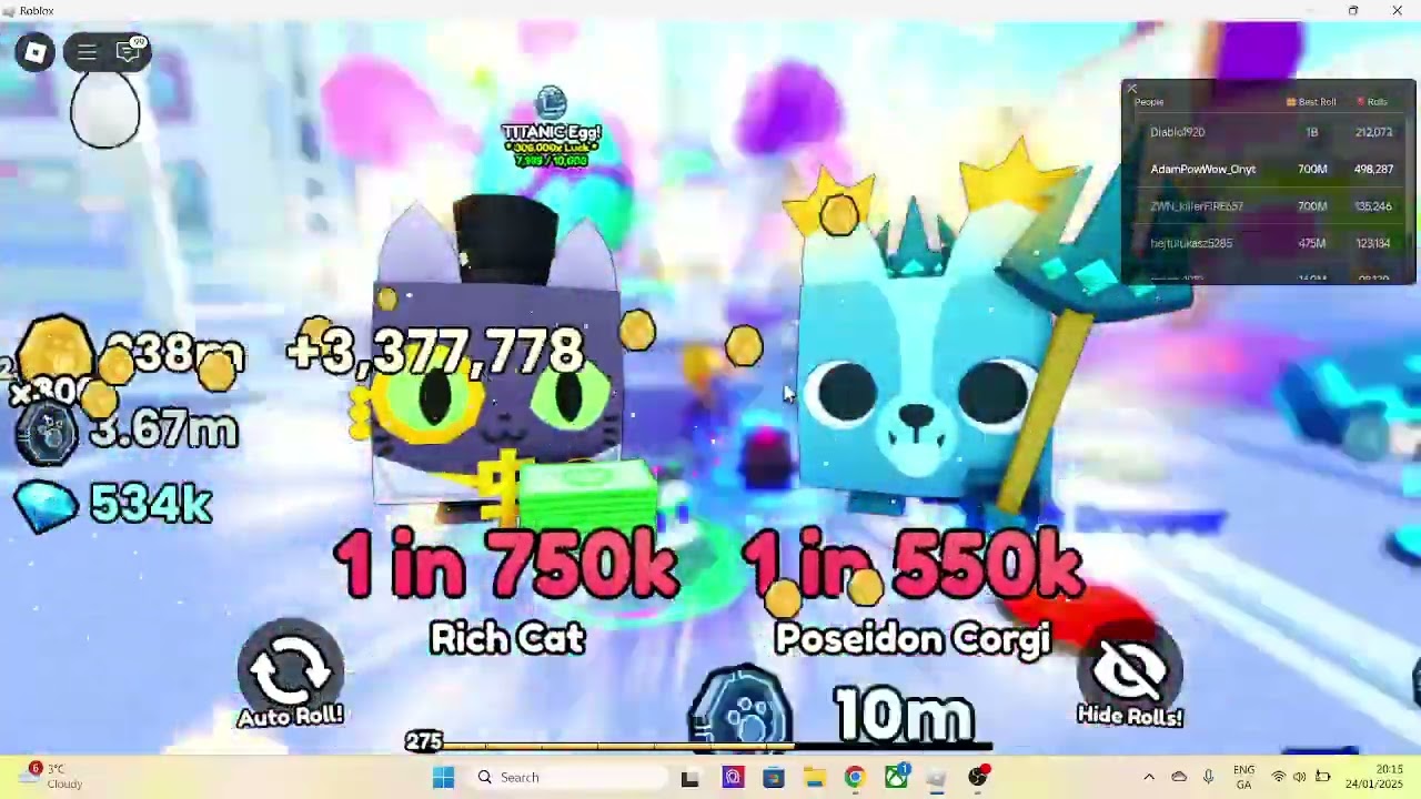 I checked out the New Pets GO Update and I used 50 Instant Luck Potion 3!