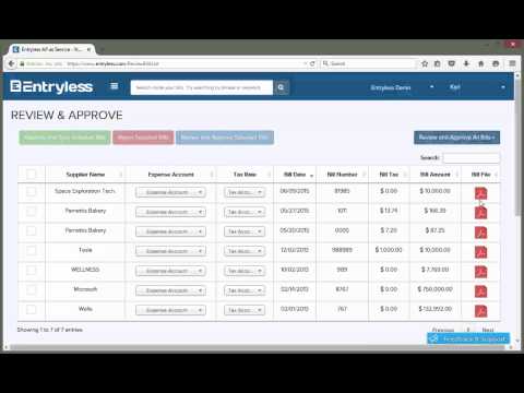 Entryless  How To - Bulk Approval for Bills