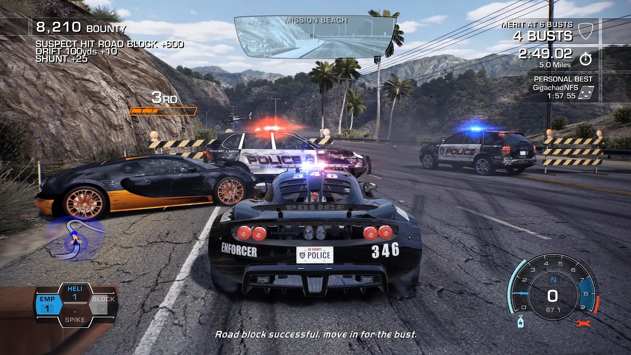 Hennessy Venom GT Interceptor in the Hardest Cop Events of Hot Pursuit Remastered