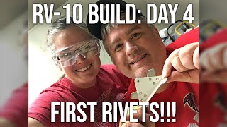 Van's Aircraft RV-10 Build: Day 4 - Installing the First Rivets in Our Plane!!! (6-3 & 6-4)