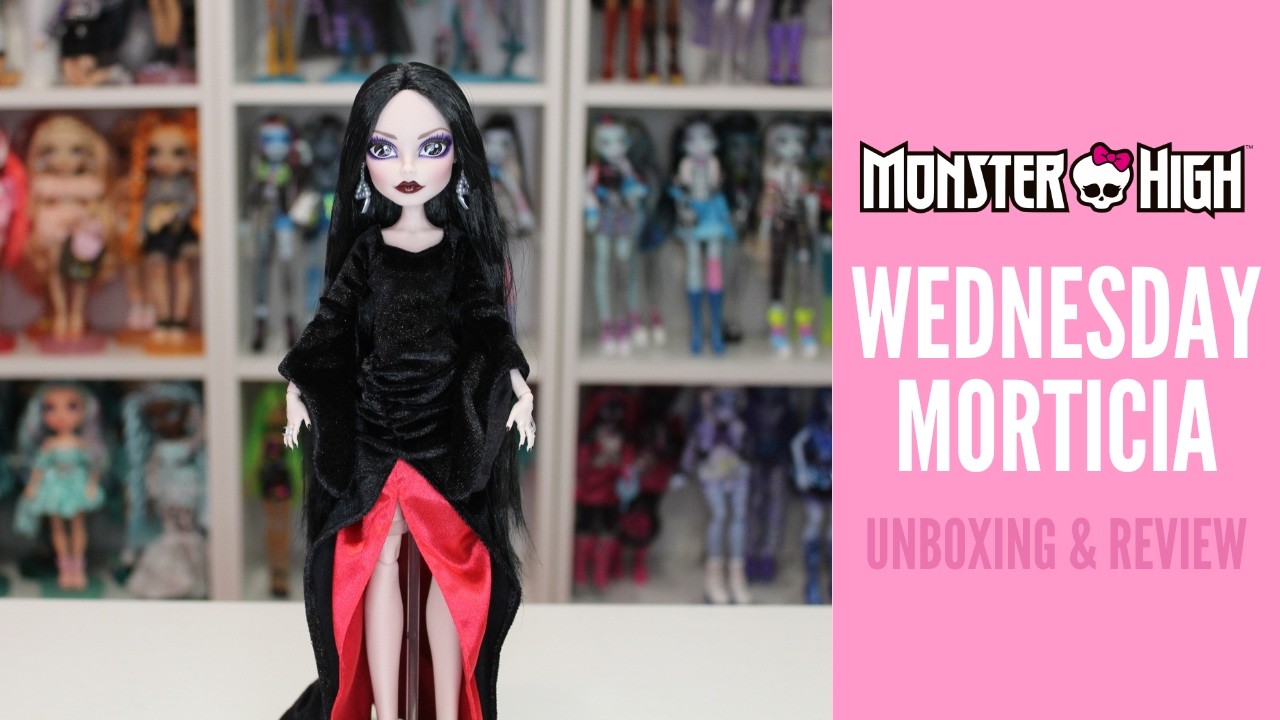 Monster High Wednesday Morticia - Unboxing & Review - YouTube