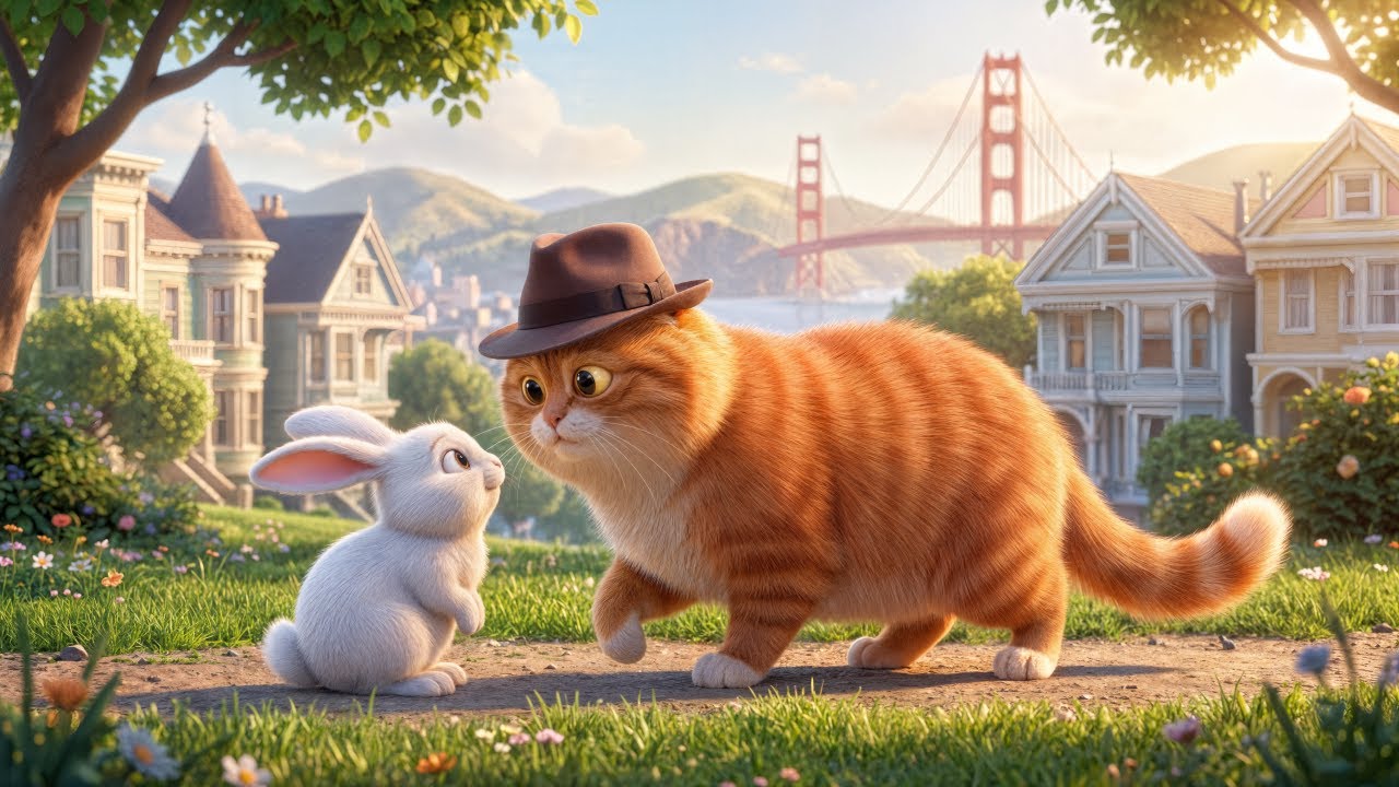 From home to a world of adventure: a ginger cat walks around the city.💖✨