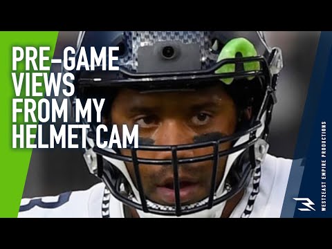 Pre-Game Views from Helmet Cam against the Vikings! | Russell Wilson