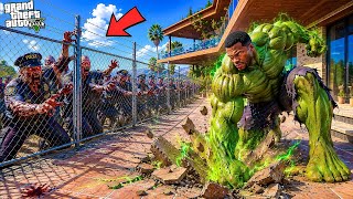 Franklin & Hulk vs Hulk Zombies & Police Zombies to Save Los Santos in GTA 5 Telugu | Dhanu Dino