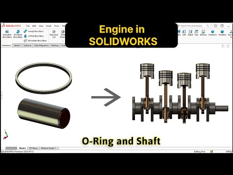 Piston Ring and Shaft for Engine in SOLIDWORKS | Robo CAD - YouTube