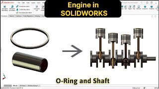 Piston Ring and Shaft for Engine in SOLIDWORKS | Robo CAD