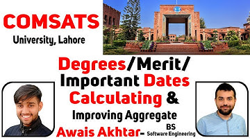 CIIT(Comsats) Lahore 2021 - Degrees/Merit list/Important Dates/Calculating & Improving Aggregate