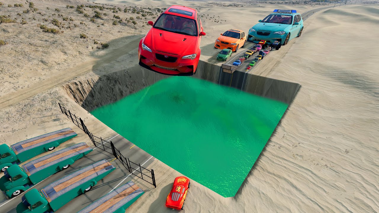 🔴 BIG & SMALL CARS vs SQUARE PIT #26 💥 – BeamNG.drive Carnage | Impala BeamNG