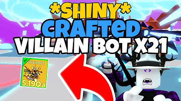 😱CRAFTING A *SHINY* VILLAIN BOT X21 IN ROBLOX CLICKER SIMULATOR