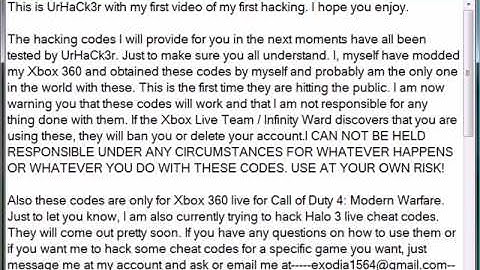 Call of Duty 4: Modern Warfare Actual Cheat Codes