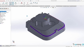 SolidCAM 2018 Tutorial | 3D HSS Morph between two adjacent surfaces strategy
