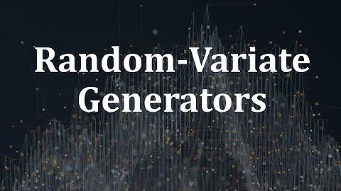 Inverse-Transform Technique | Inversion Method | Random Variates Generators (Part 1)