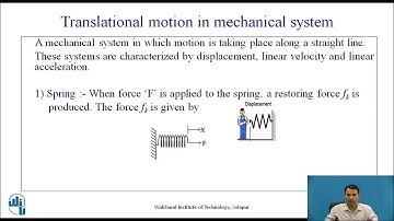 Mathematical Modelling of Mechanical Translational System