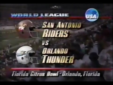 WLAF - 1991 Season - San Antonio Riders at Orlando Thunder - (Complete Game) - World League / NFL