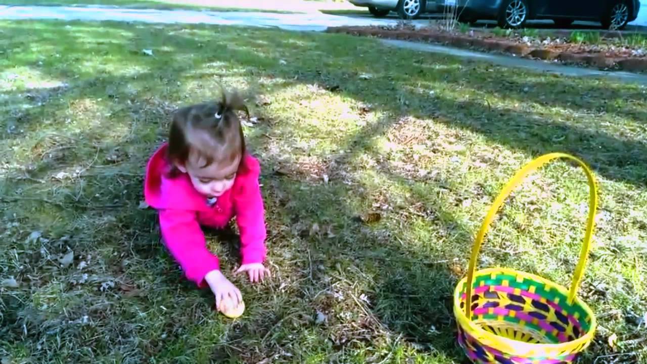 Chloe's First Easter Egg Hunt 2014 - YouTube