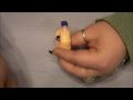 Acrylic nail tutorial: blue and purple glitter fade